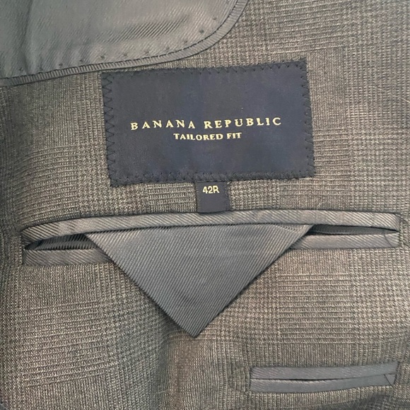 Banana Republic Gray Tailored Fit Wool Sport Coat Blazer Mens size 42R - Picture 3 of 5